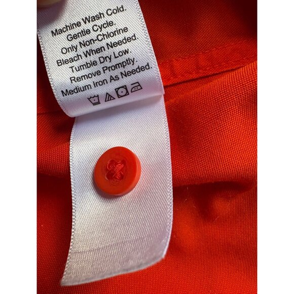 Coldwater Creek Womens Cotton No Iron Orange Button-Up Shirt Size 1X - Picture 8 of 8